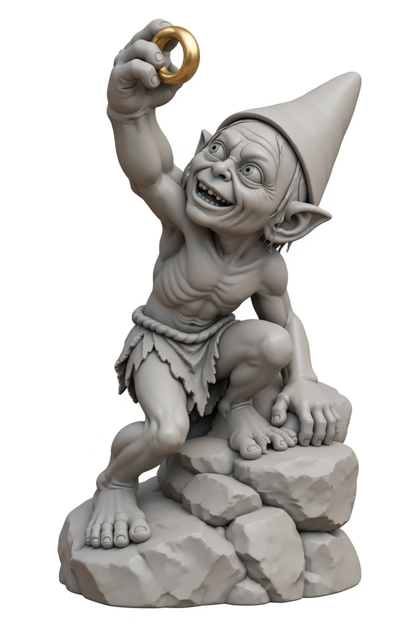 Goblin Figurine with Ring free 3D printable STL