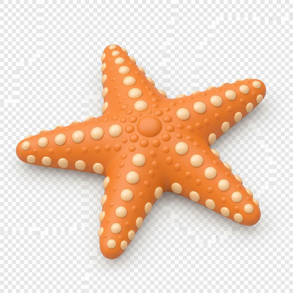 Orange Starfish Figurine free 3D printable STL