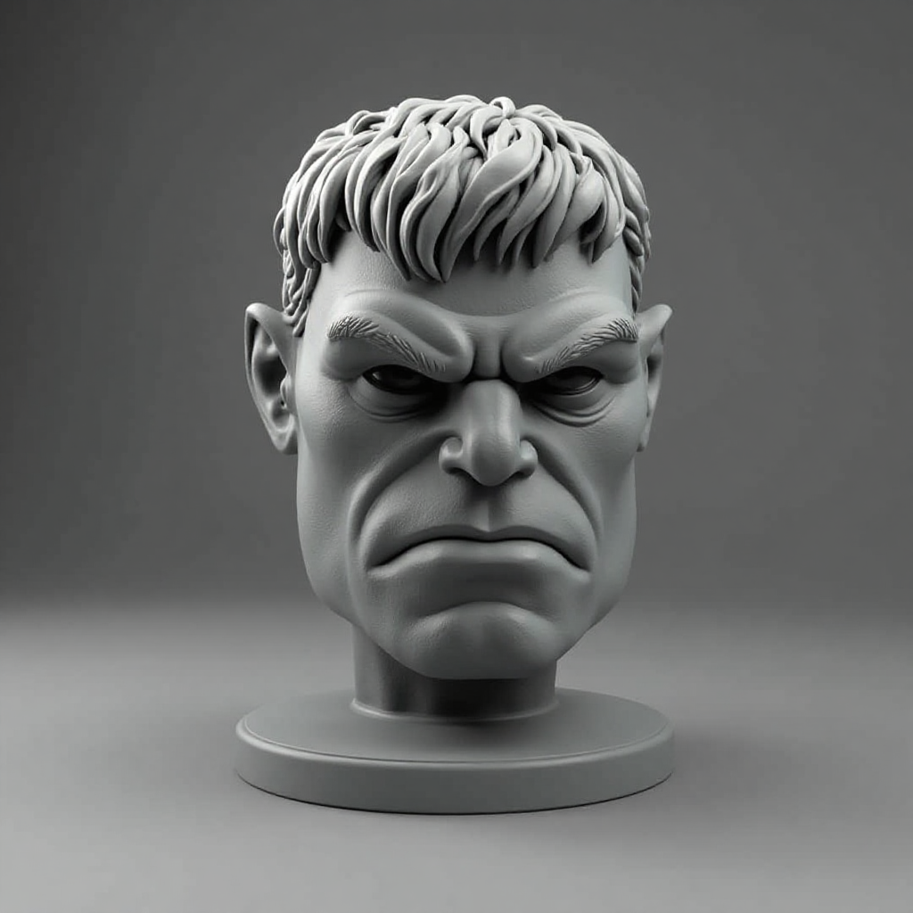 Hulk Head Bust free 3D printable STL