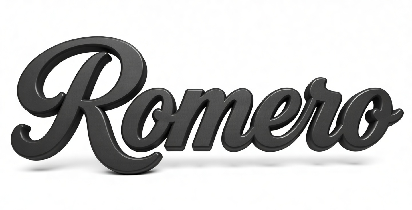 Romero Name Sign free 3D printable STL