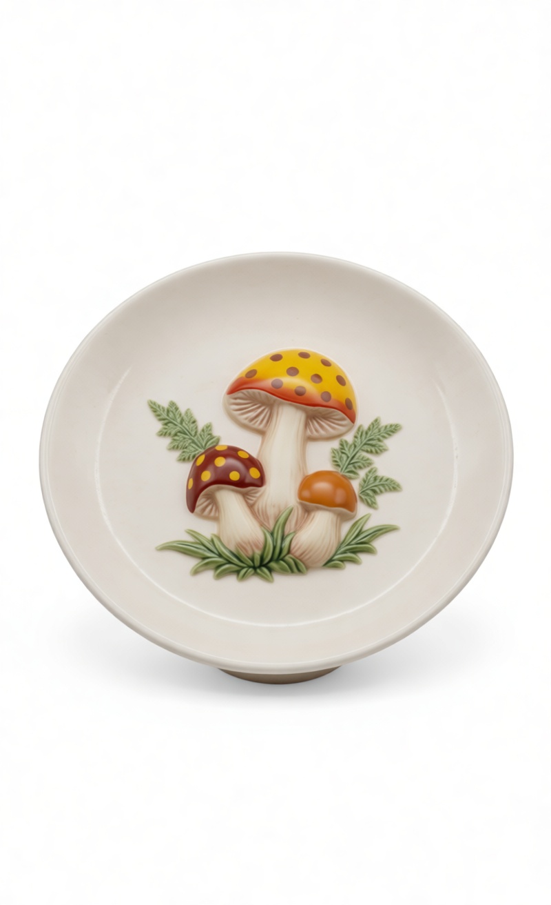 Mushroom Decorative Plate free 3D printable STL