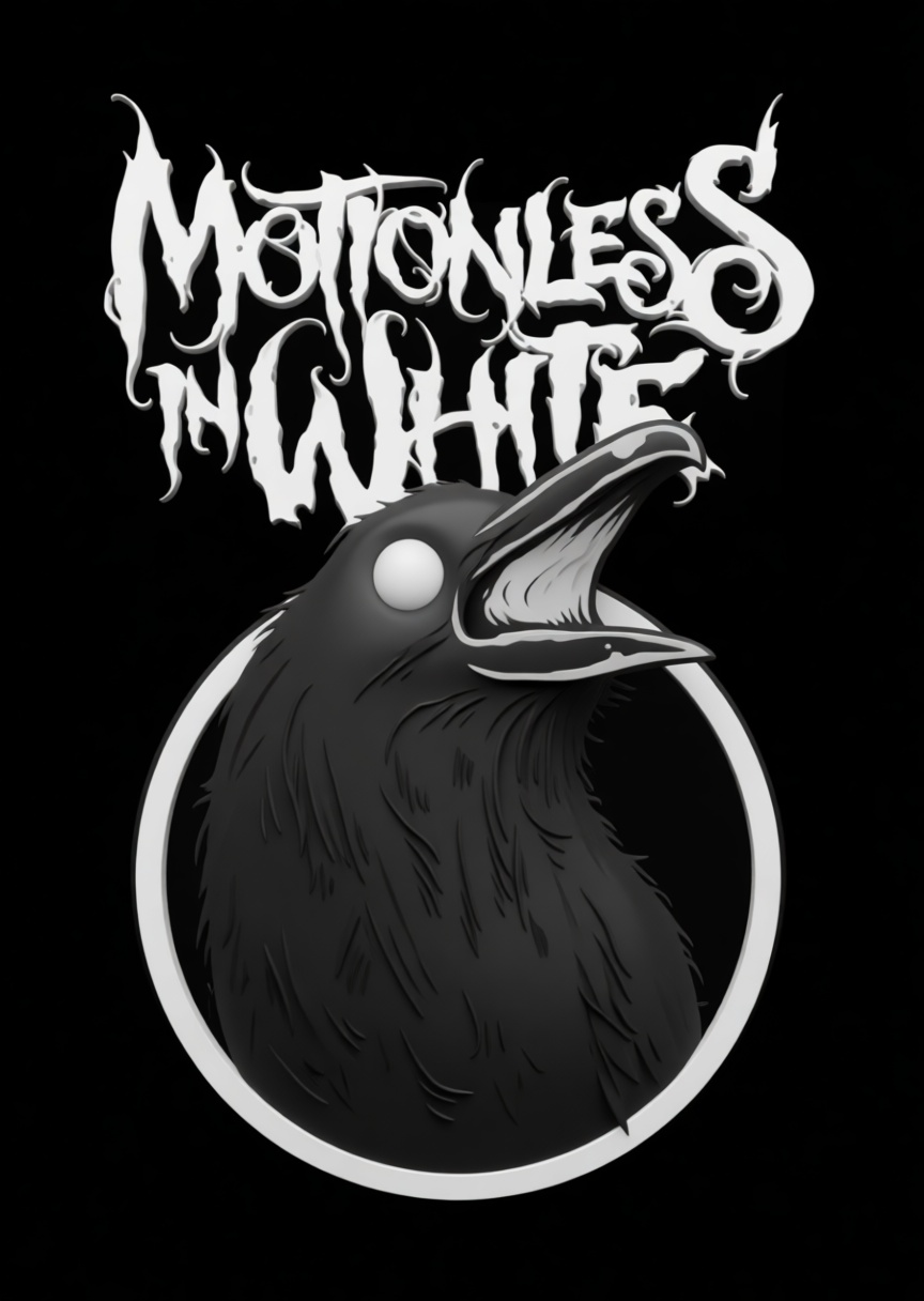 Motionless In White Raven Emblem free 3D printable STL
