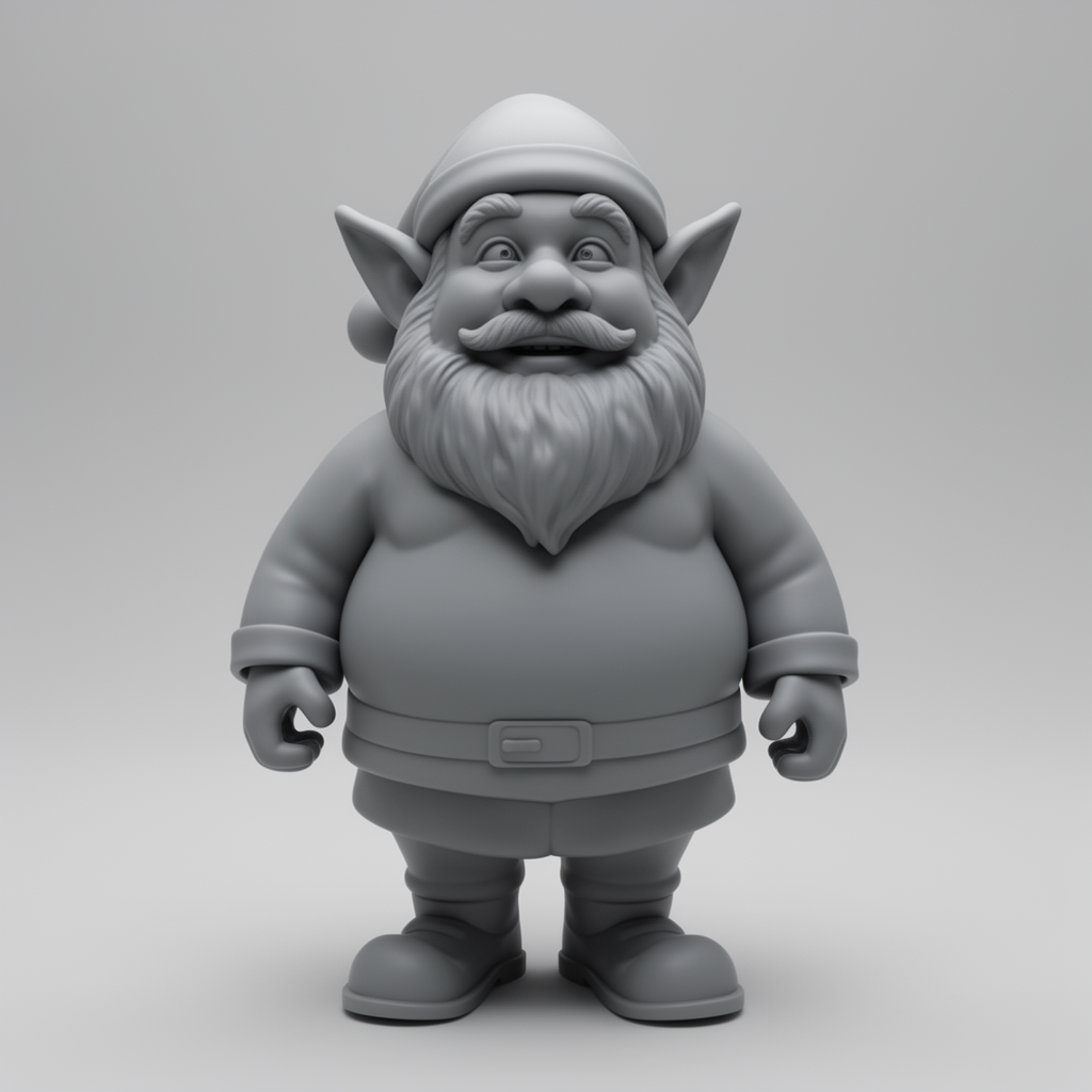 Chubby Santa Elf Bust free 3D printable STL