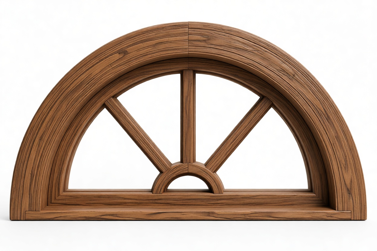 Wooden Half-Round Window Model free 3D printable STL