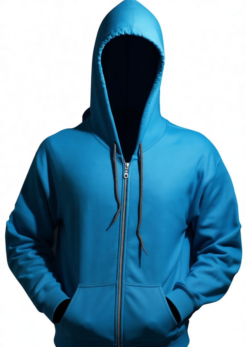 Blue Zip-Up Hoodie Model free 3D printable STL