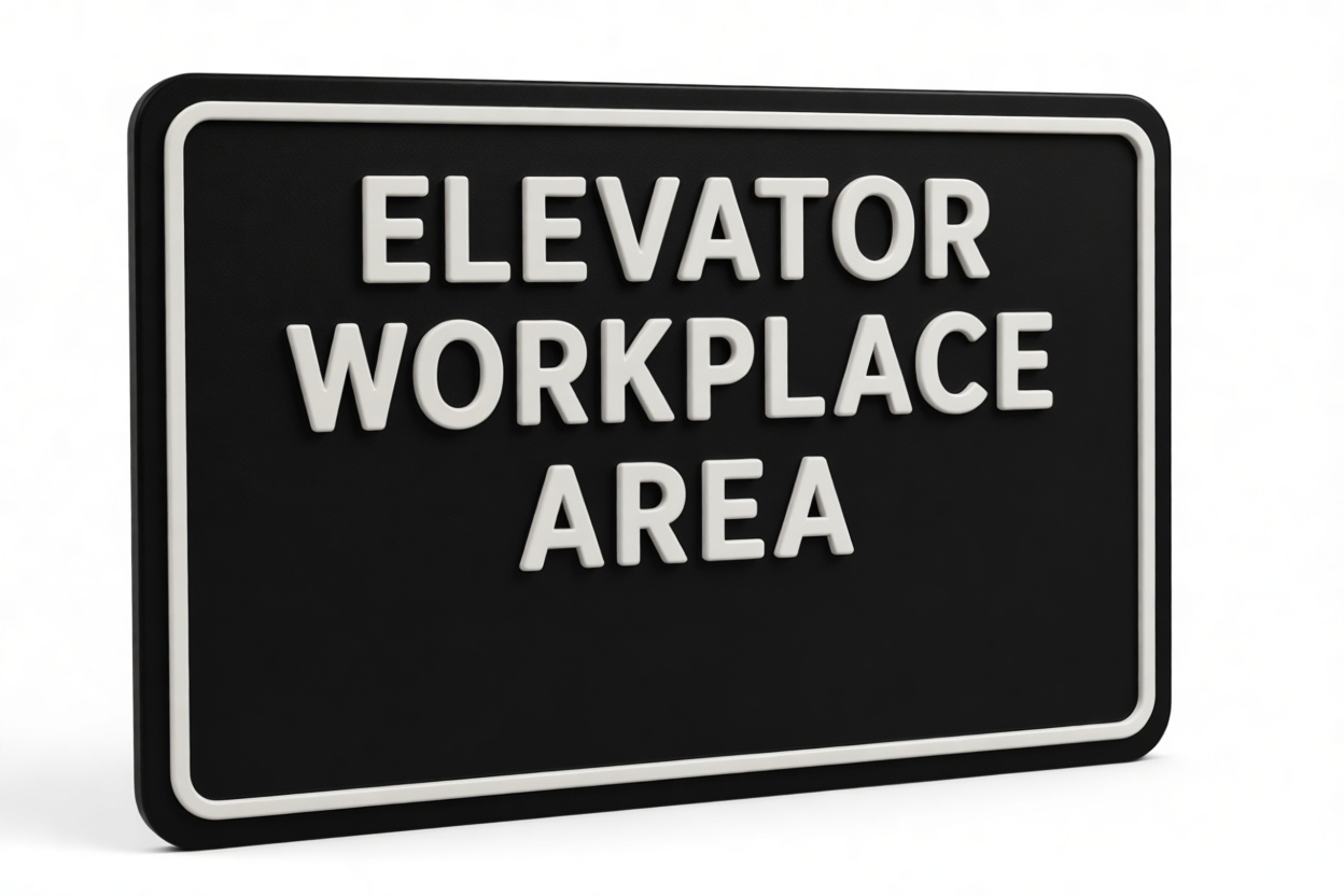 Elevator Workplace Sign free 3D printable STL