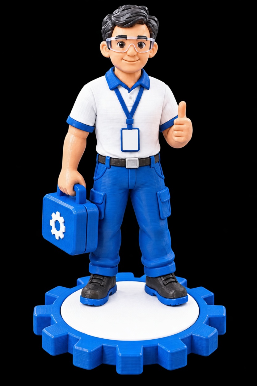 Engineer Worker Figurine free 3D printable STL