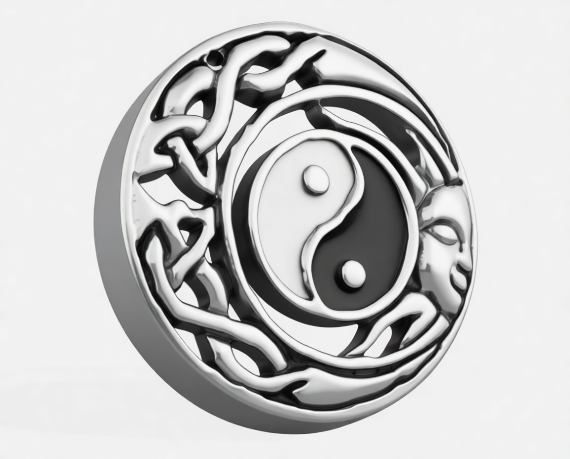 Yin Yang Sun Moon Medallion free 3D printable STL