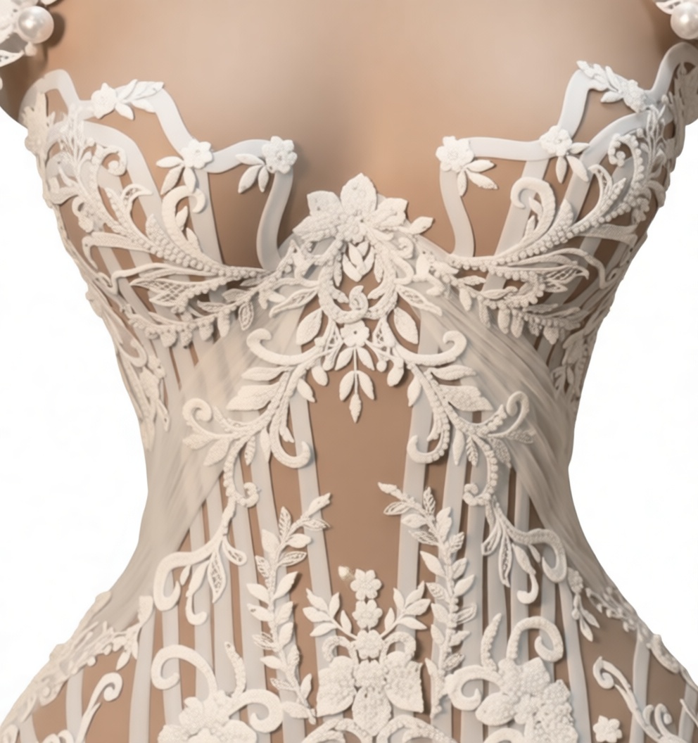 Intricate Lace Corset Model free 3D printable STL