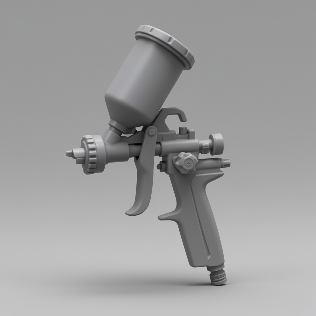 Spray Gun Logo Emblem - Free 3D Printable STL File