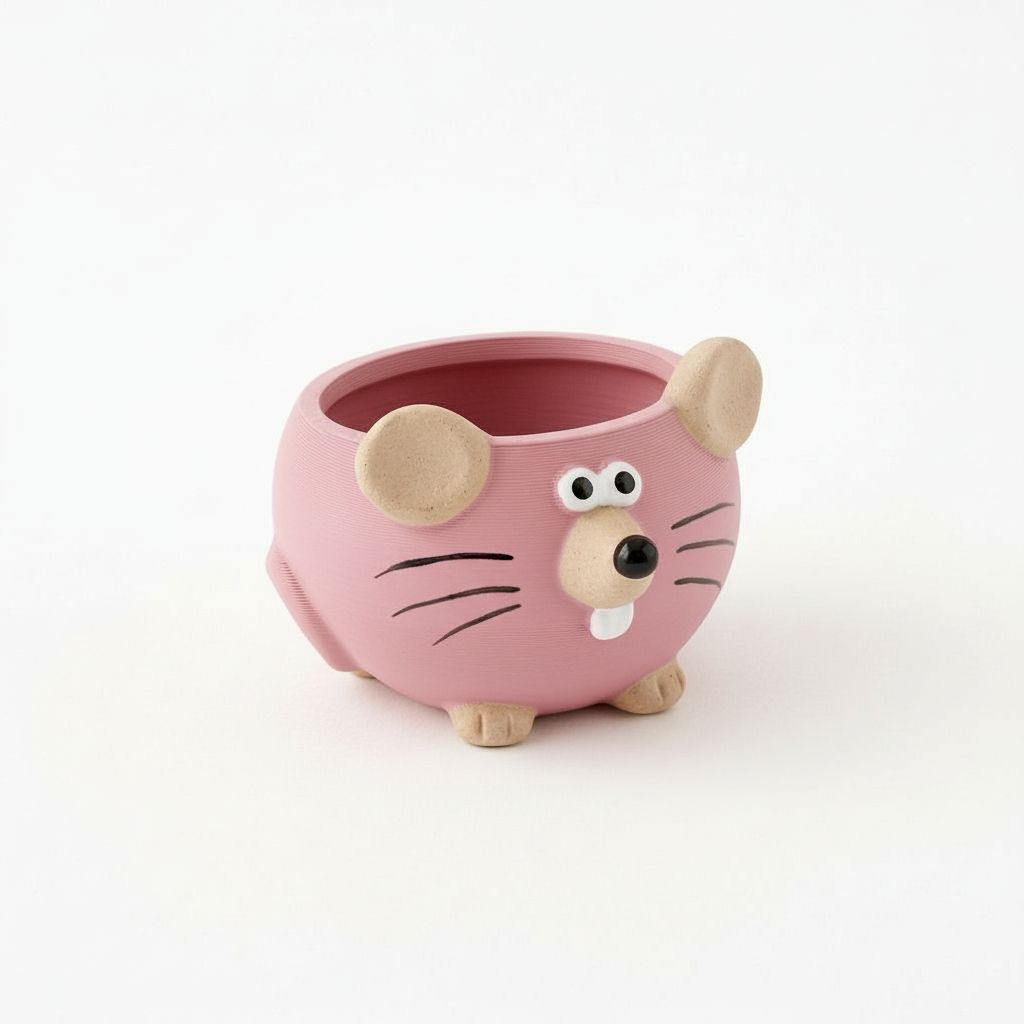 Cartoon Mouse Planter free 3D printable STL