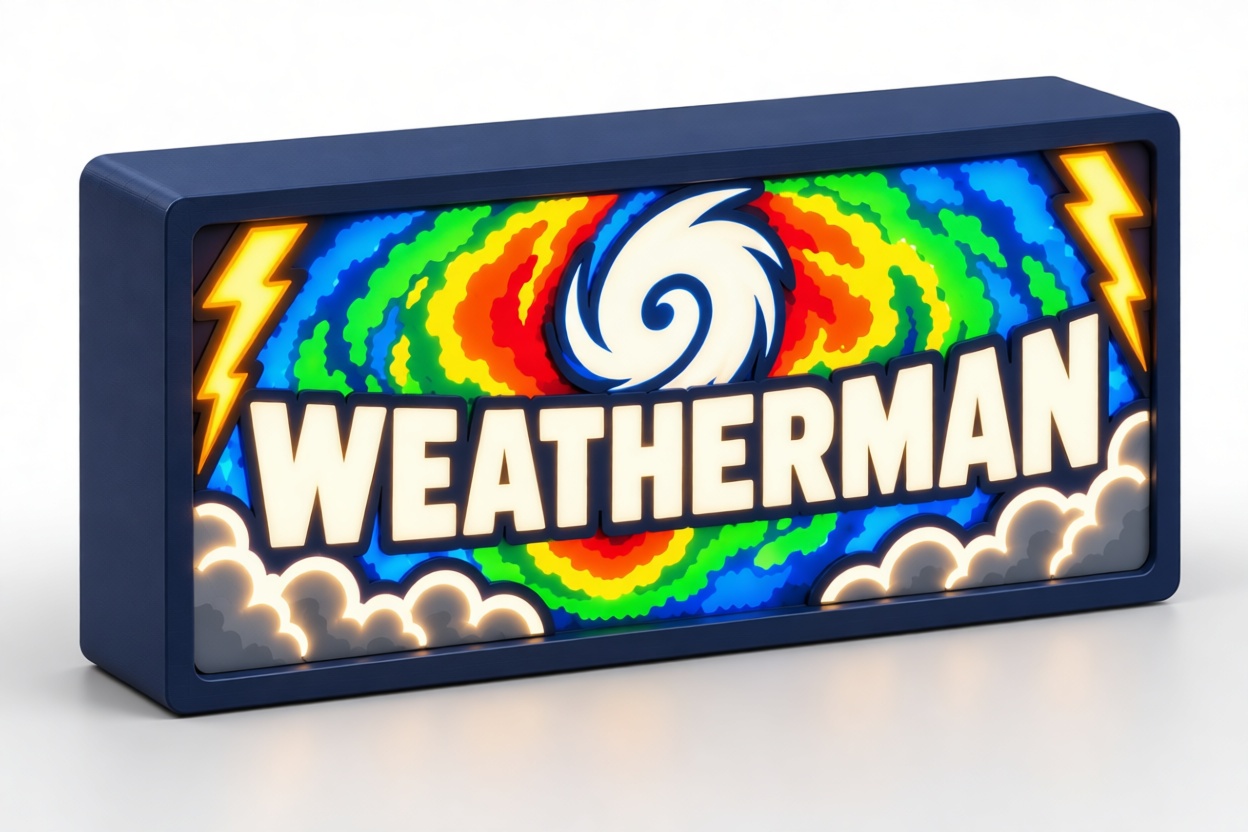 Weatherman Sign Sculpture free 3D printable STL
