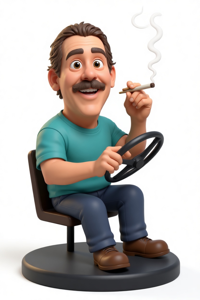 Cartoon Driver Figurine free 3D printable STL