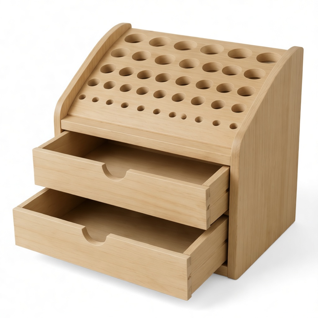 Wooden Drill Bit Organizer free 3D printable STL
