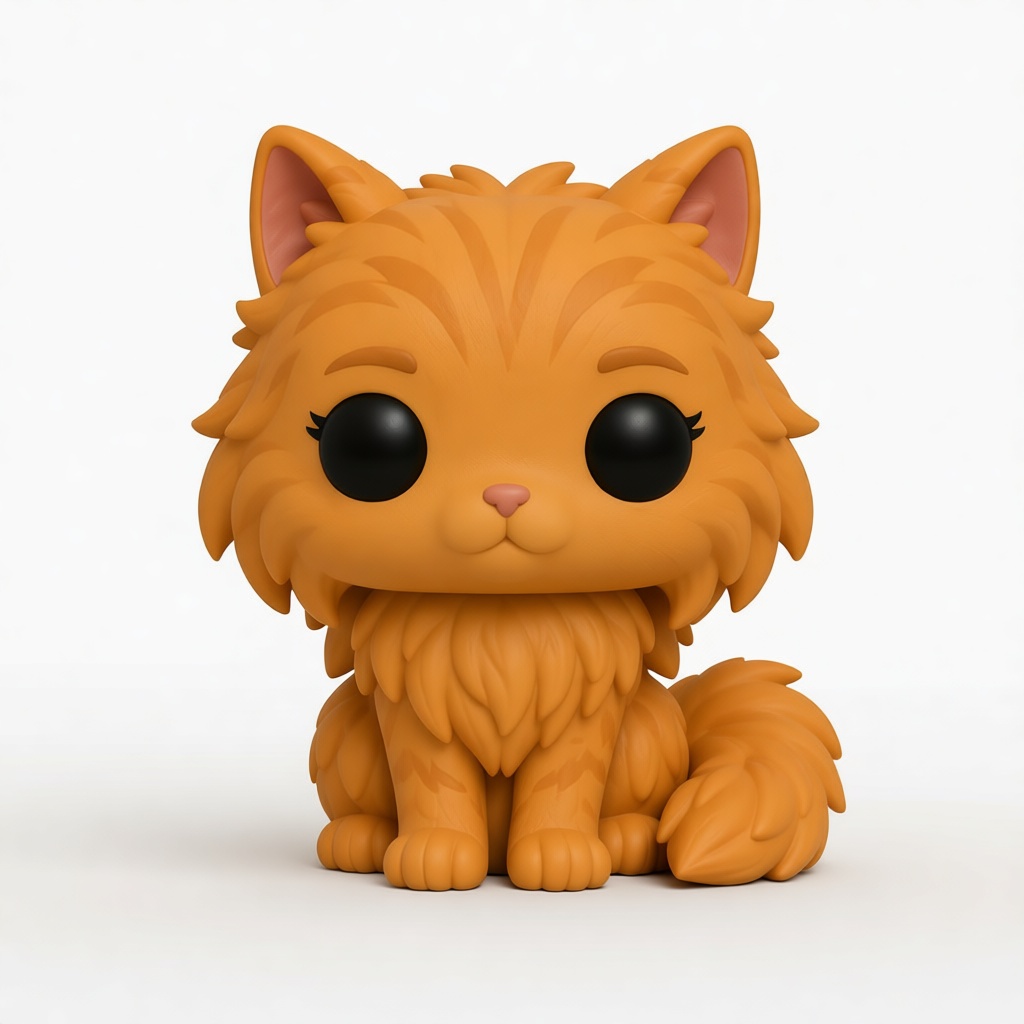 Orange Tabby Cat Figurine free 3D printable STL