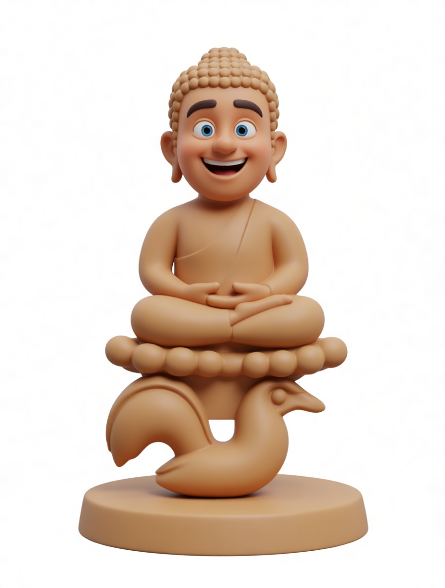 Smiling Buddha Figurine free 3D printable STL