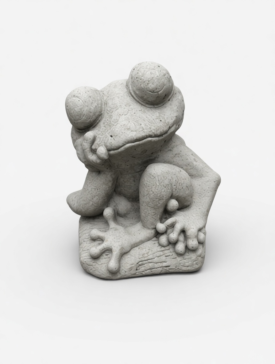 Thinking Frog Figurine free 3D printable STL