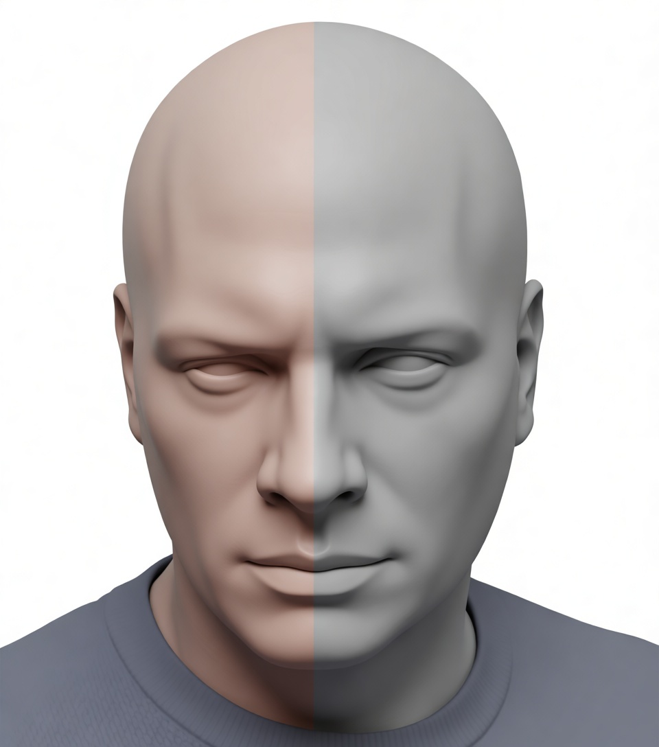 Male Head Bust free 3D printable STL