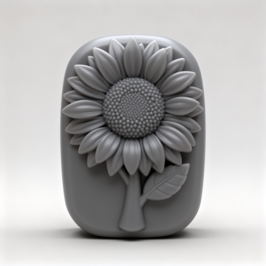 Sunflower Soap Bar free 3D printable STL