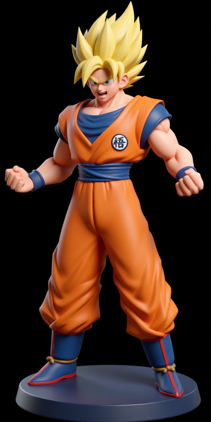 Goku Super Saiyan Figurine free 3D printable STL