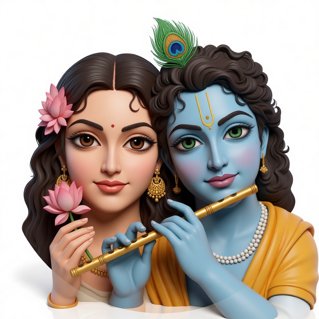 Radha Krishna Figurine free 3D printable STL