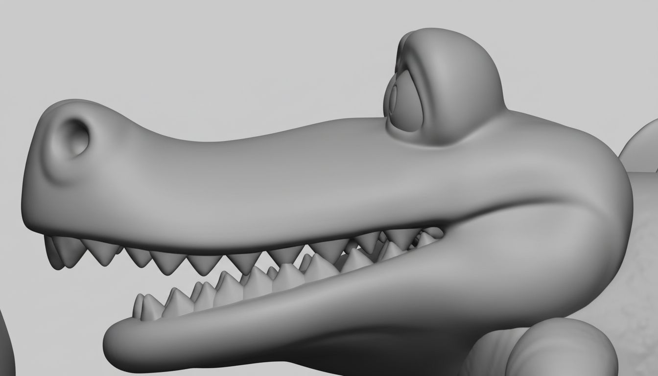 Crocodile Head Bust free 3D printable STL
