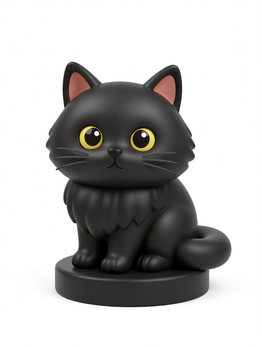 Black Cat Figurine free 3D printable STL
