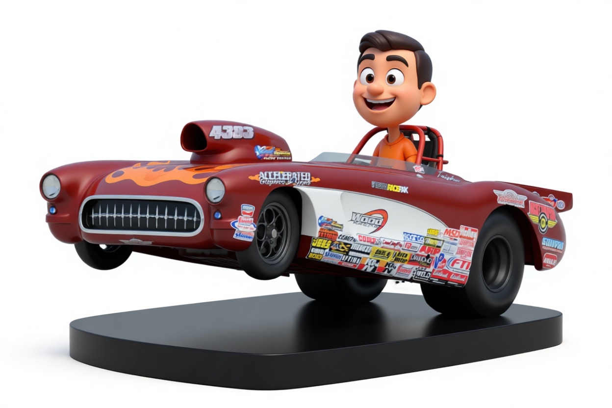 Cartoon Dragster Model free 3D printable STL