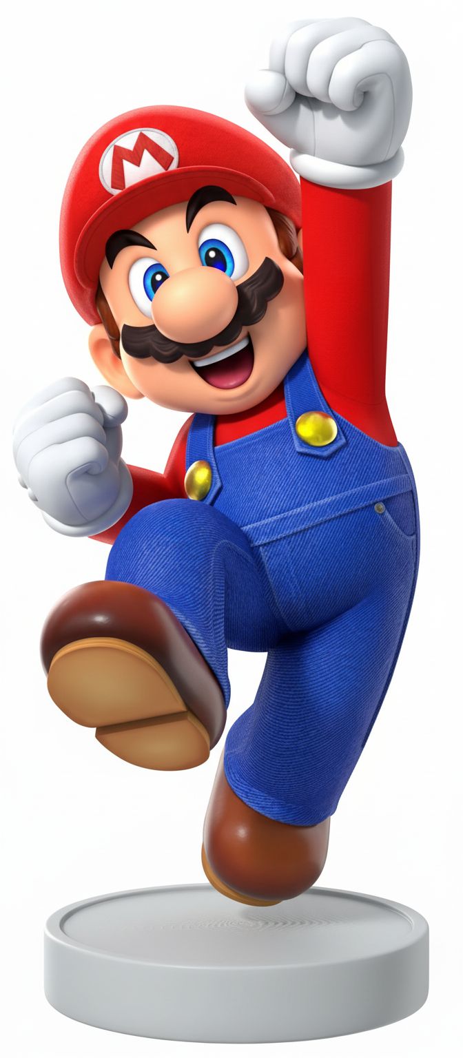 Mario Jumping Figurine free 3D printable STL