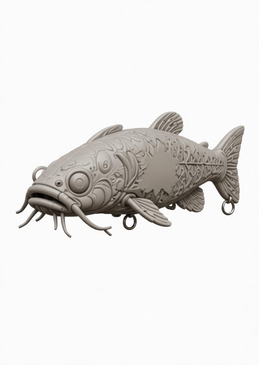 Koi Fish Sculpture free 3D printable STL