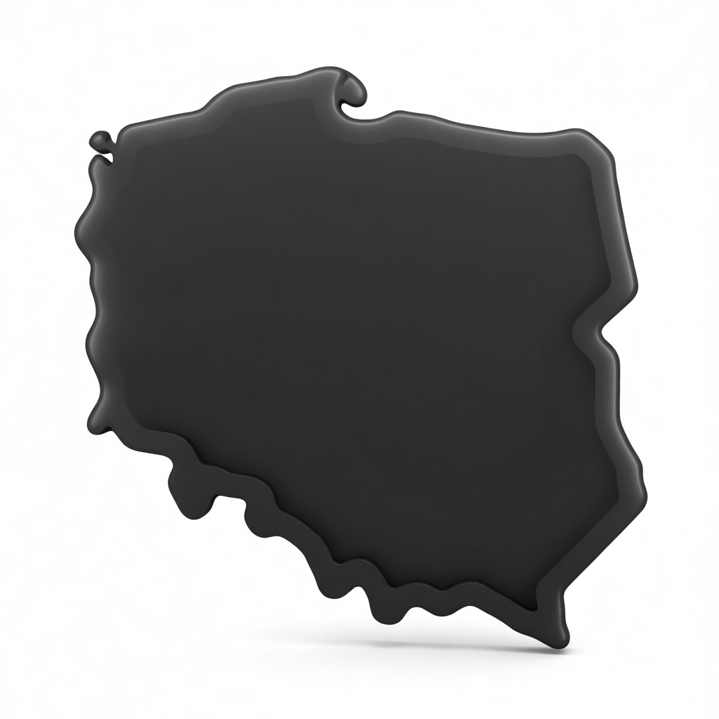 Poland Map Coaster free 3D printable STL