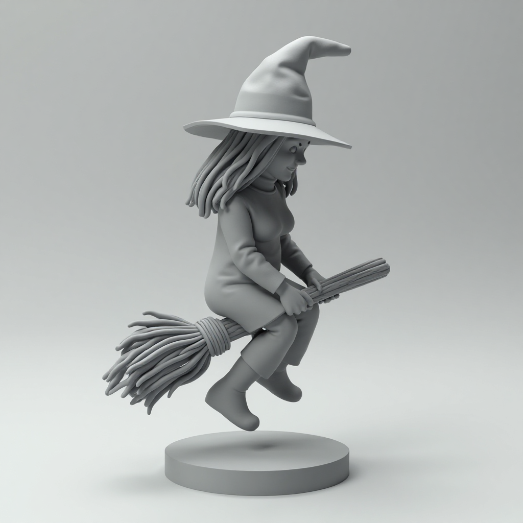 Witch Broomstick Keychain free 3D printable STL