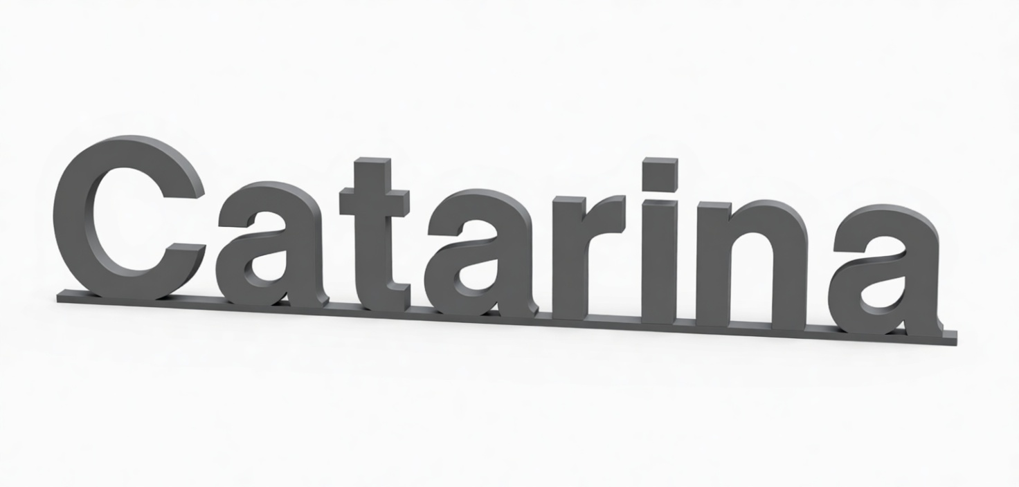 Catarina Nameplate free 3D printable STL