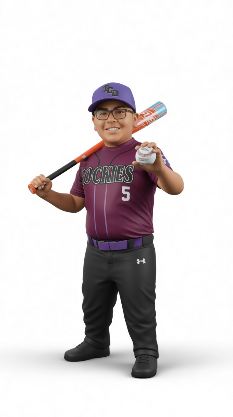 Colorado Rockies Baseball Figurine free 3D printable STL