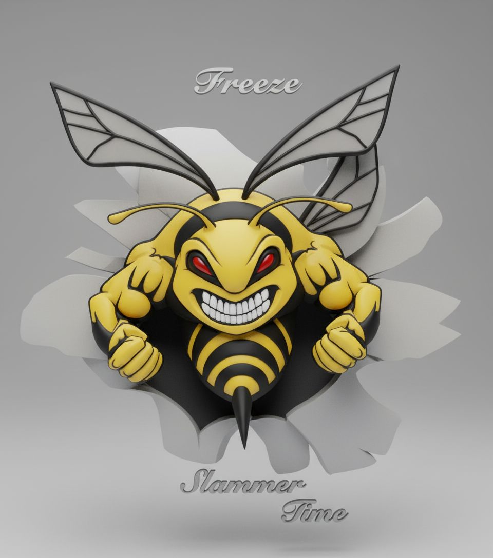 Angry Bee Character free 3D printable STL