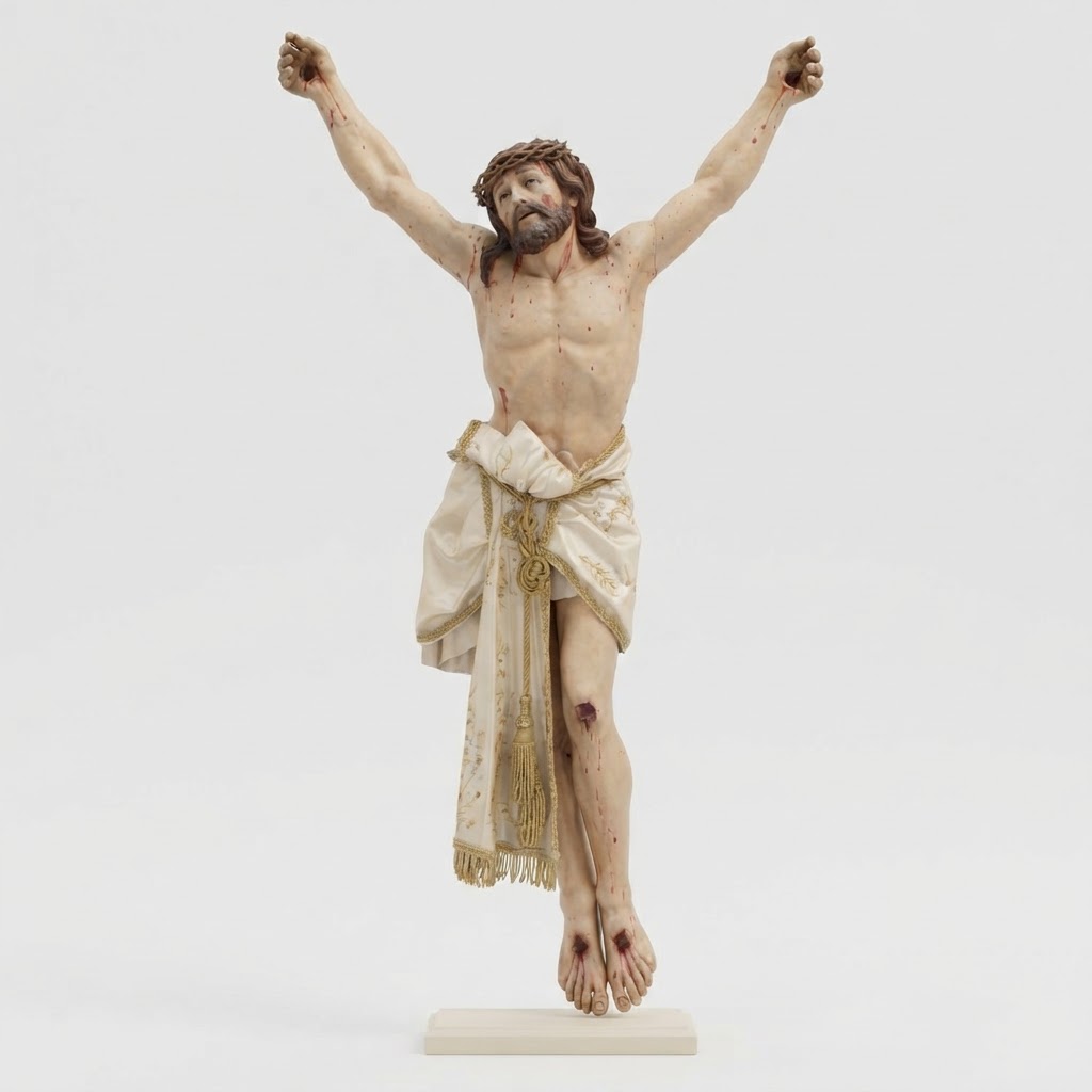 Jesus Christ Crucifix Statue free 3D printable STL