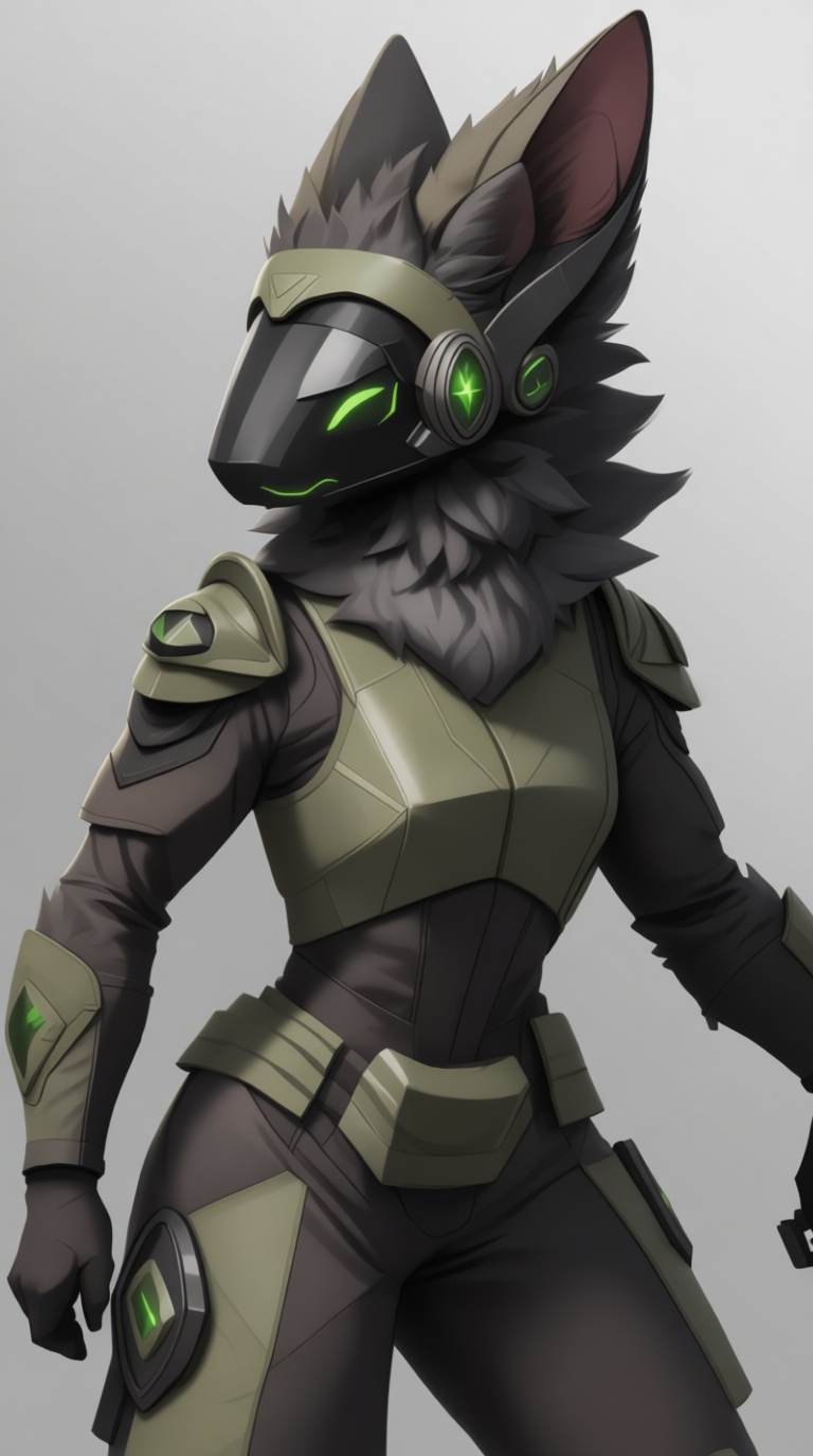 Cyber Wolf Warrior Figurine free 3D printable STL