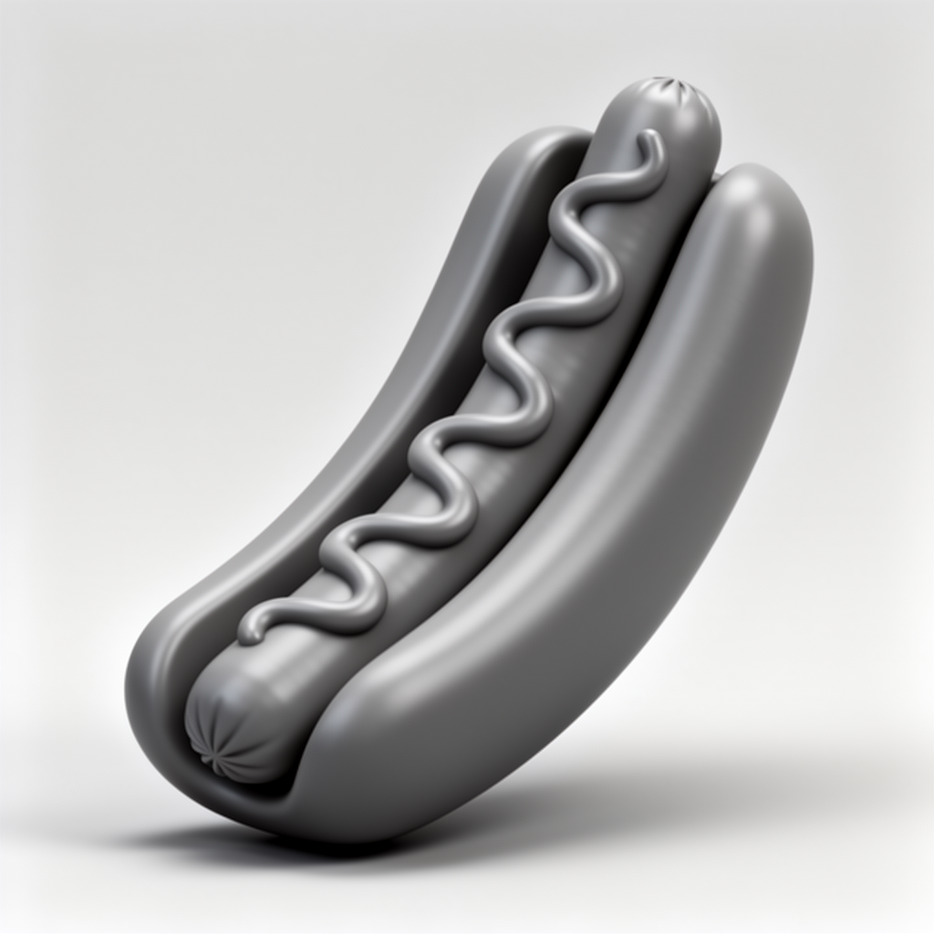 Hotdog Food Model free 3D printable STL