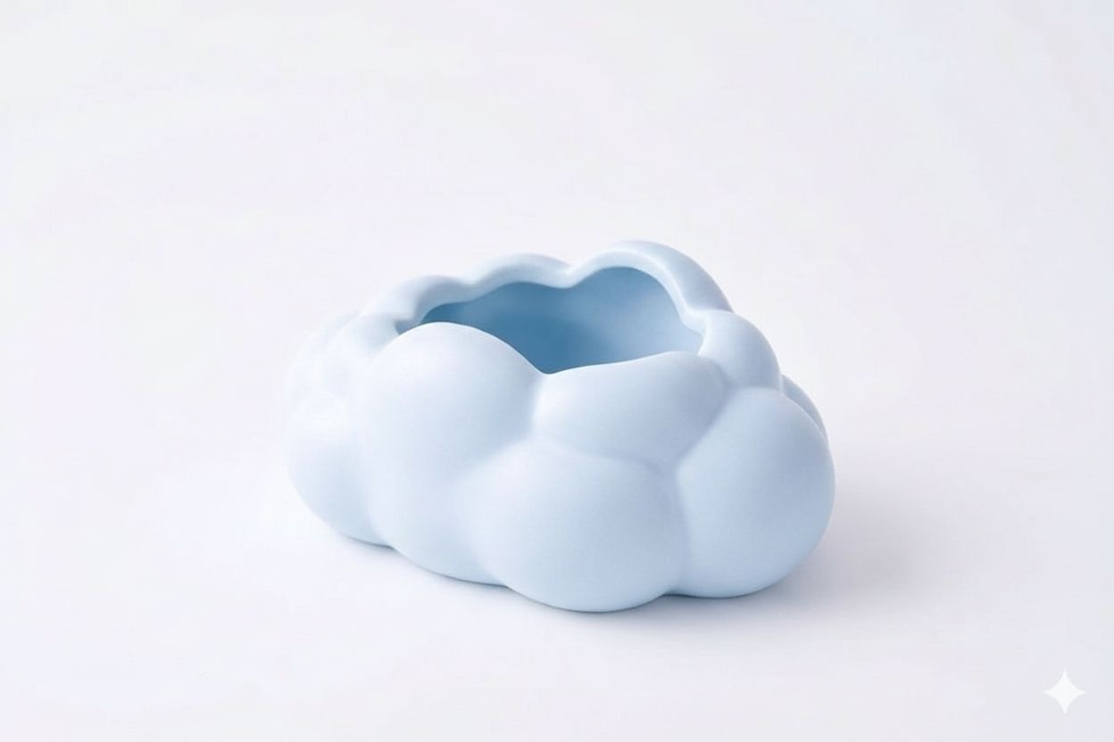 Cloud-Shaped Planter free 3D printable STL