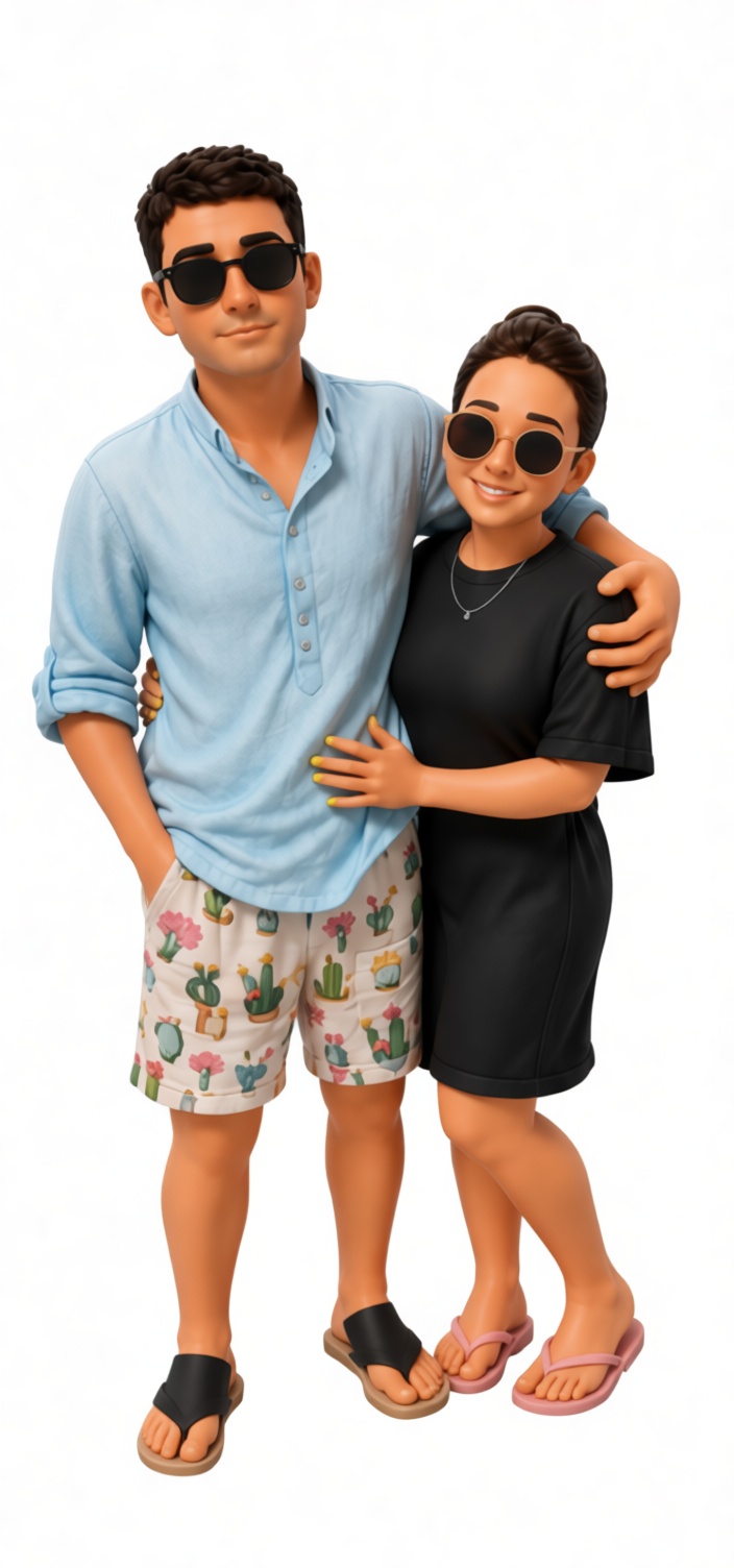 Couple Casual Figurine free 3D printable STL