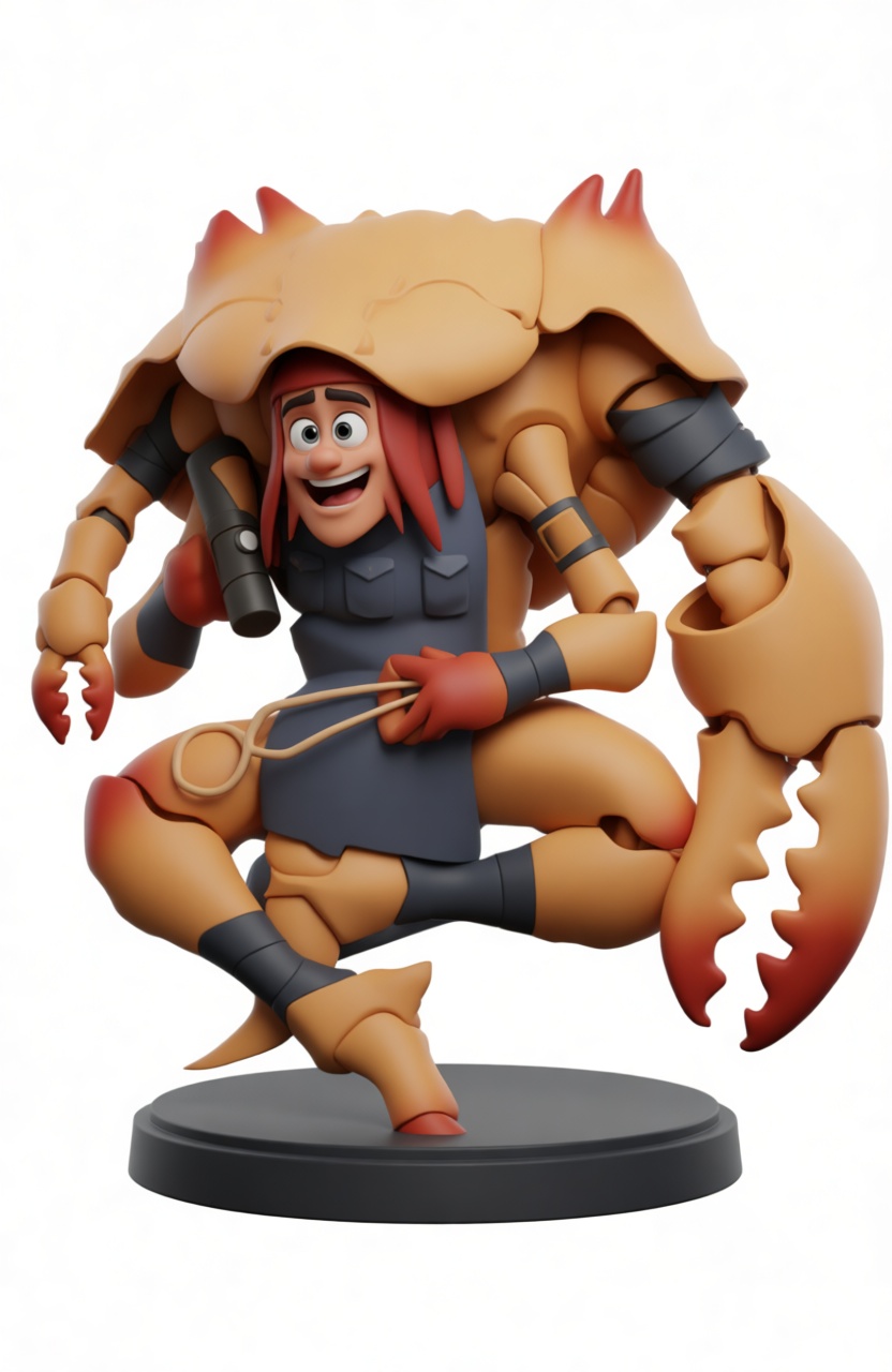 Crab Suit Man Figurine free 3D printable STL