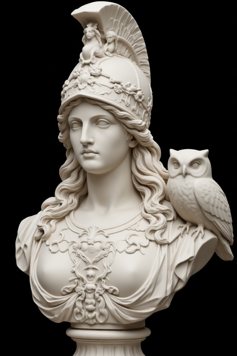 Athena Bust with Owl free 3D printable STL