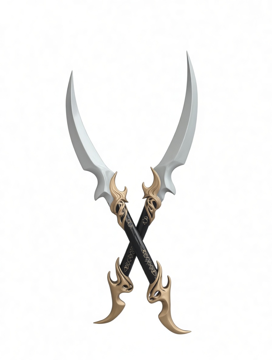 Fantasy Daggers Pair free 3D printable STL