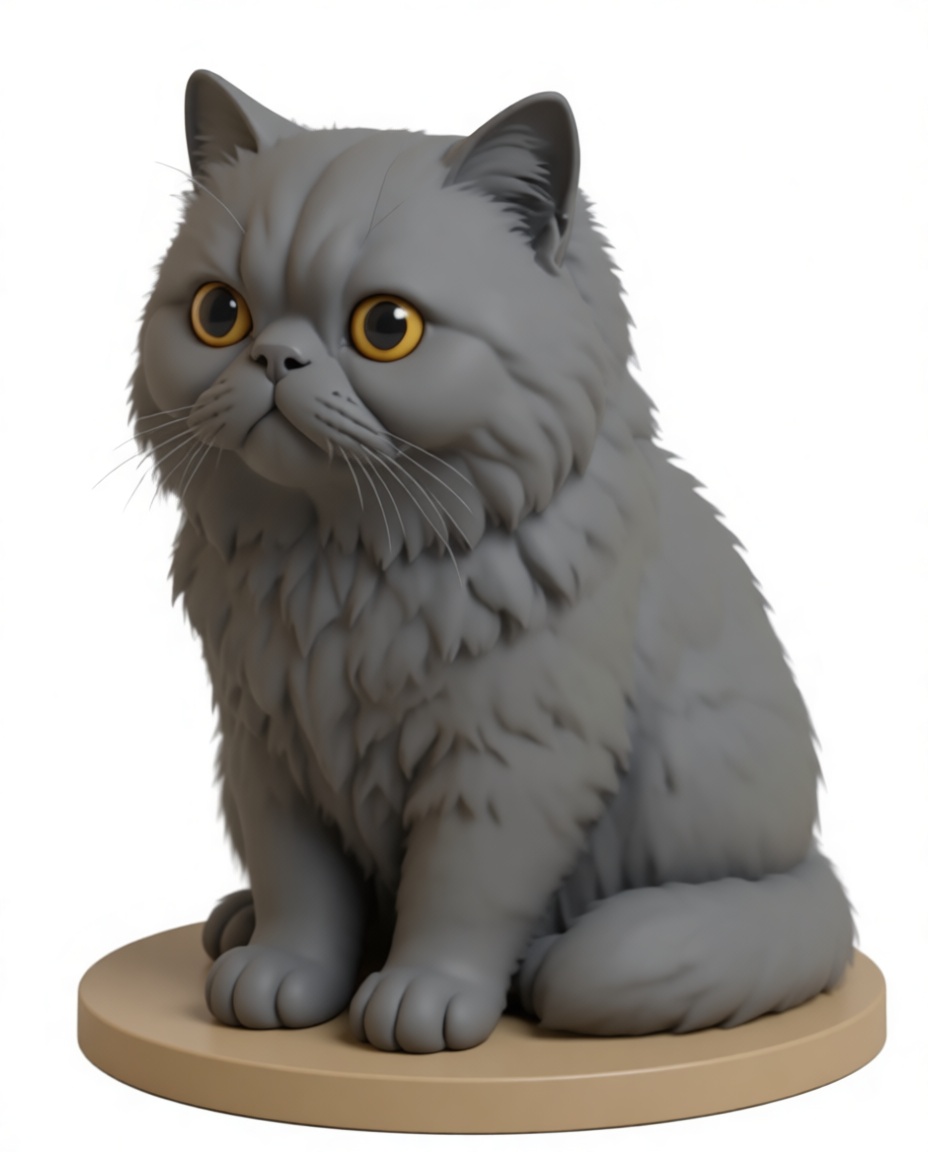Persian Cat Figurine free 3D printable STL