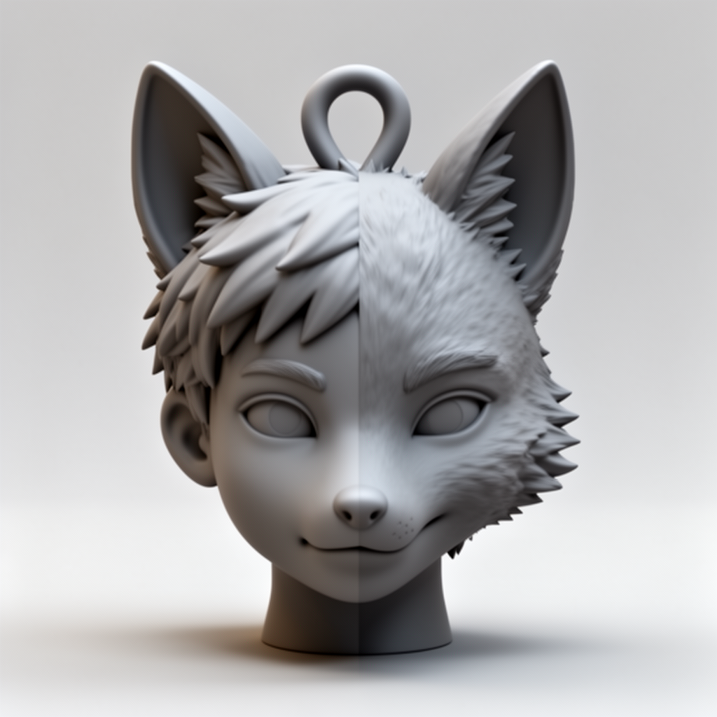 Half Fox Half Boy Bust free 3D printable STL