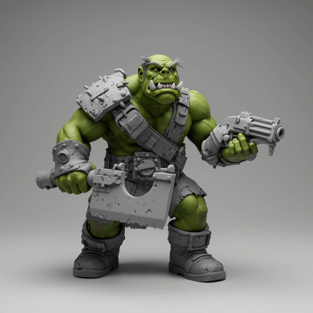 Ork Boy Warboss Figurine free 3D printable STL
