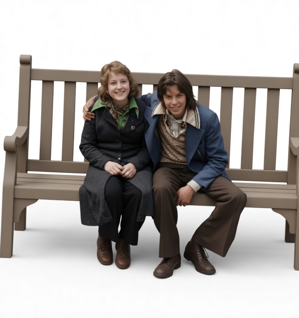 Couple on Bench Sculpture free 3D printable STL