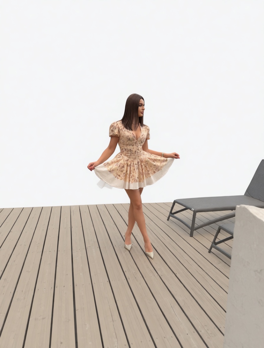 Woman in Floral Dress Figurine free 3D printable STL