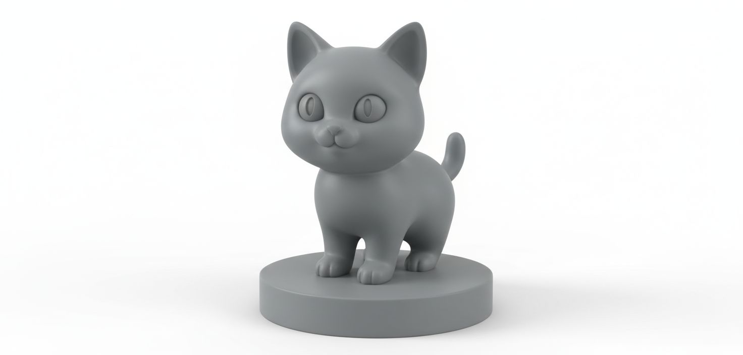 Cute Cat Figurine free 3D printable STL