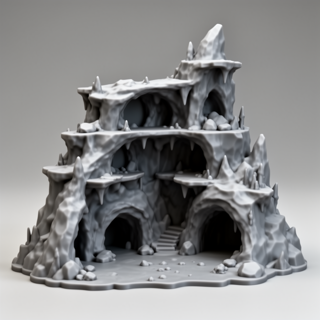 Underground Cave Miniature free 3D printable STL